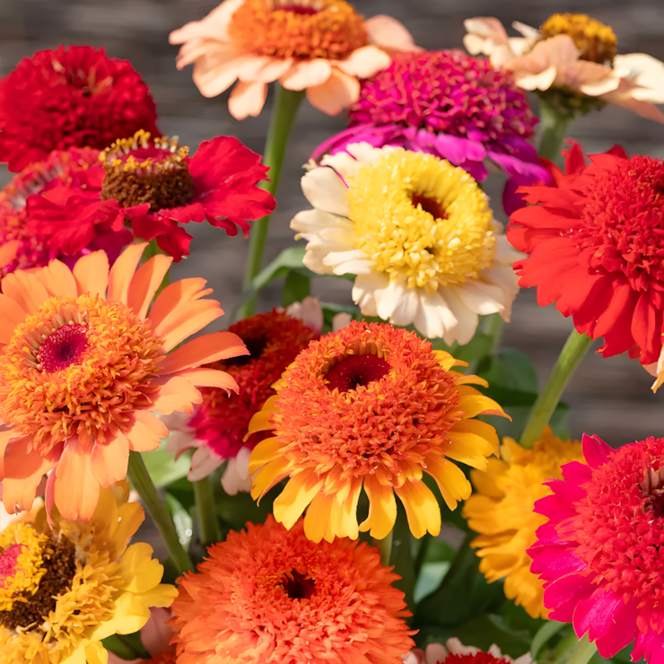 Crestar Mix Zinnia Seeds